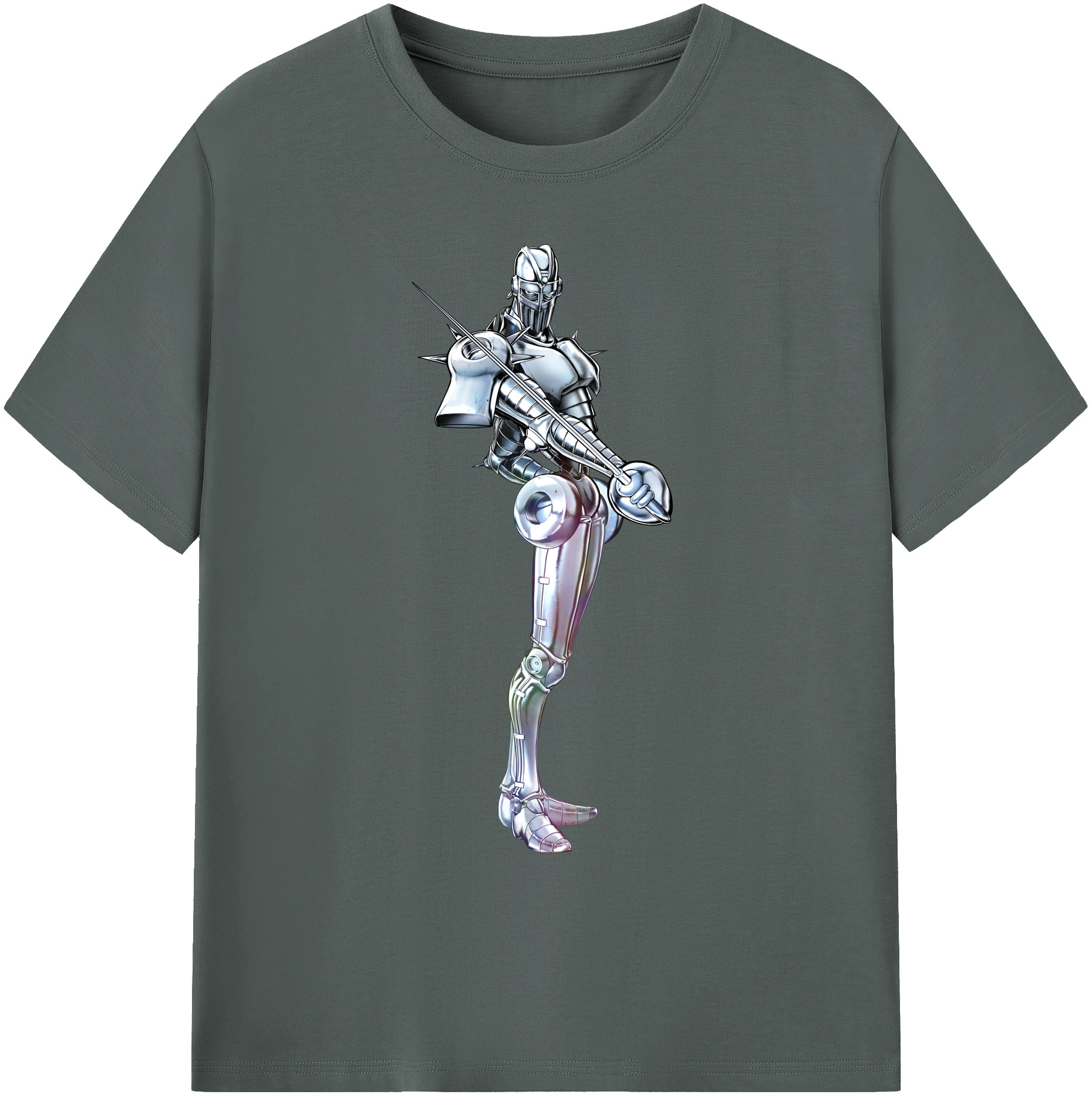 （画像用） ジョジョの奇妙な冒険 ジャン＝ピエール?ポルナレフ JoJo's Bizarre Adventure Jan Pierre Polnareff 綿100％ メンズ半袖Tシャツ｜肌触りやわらか＆通気性